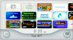 Screenshot of Wii Menu
